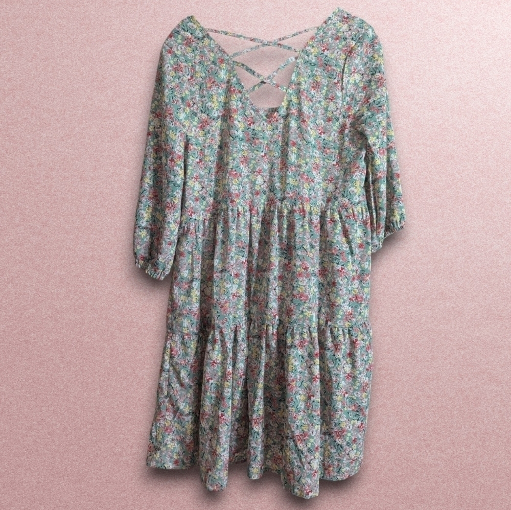 NWT Umgee Floral Teired Dress Size Small - Picture 5 of 11